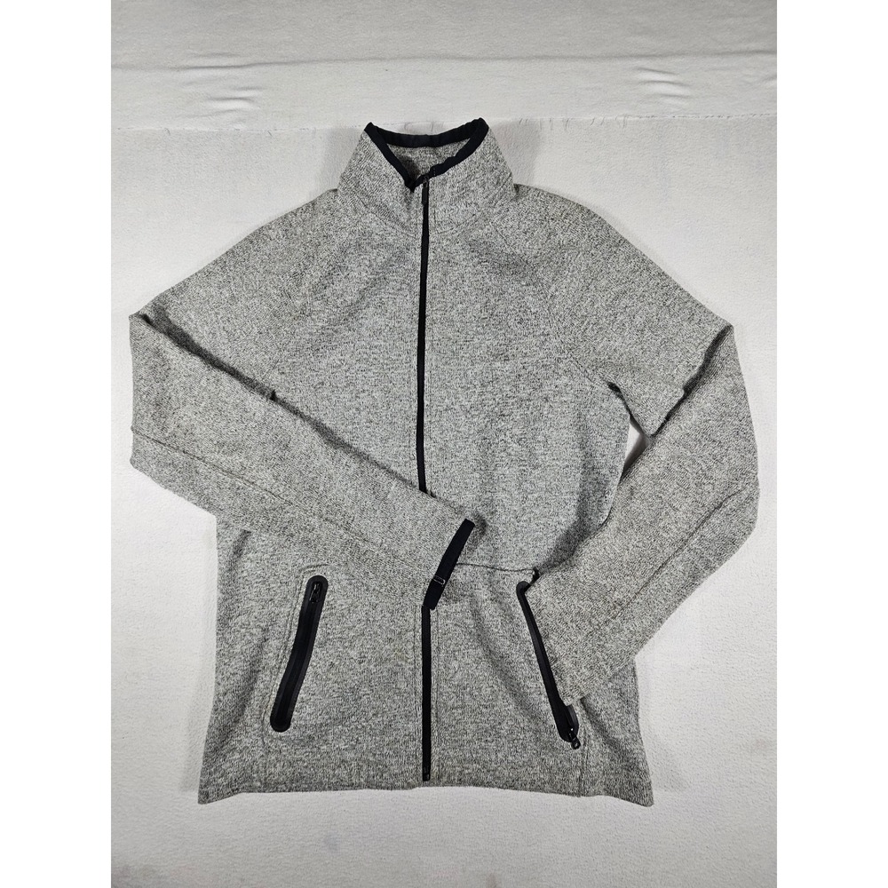 Abercrombie & Fitch Active Mens Grey Full Zip Muscle Fit Fleece Jacket Size M